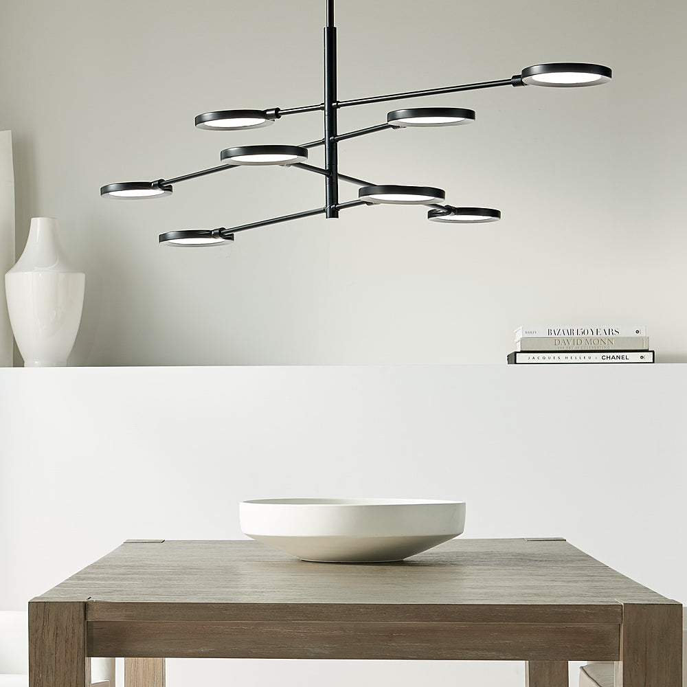 Spectica 8 Light Adjustable LED Linear Chandelier 700Lsspct by Visual & Comfort & Co