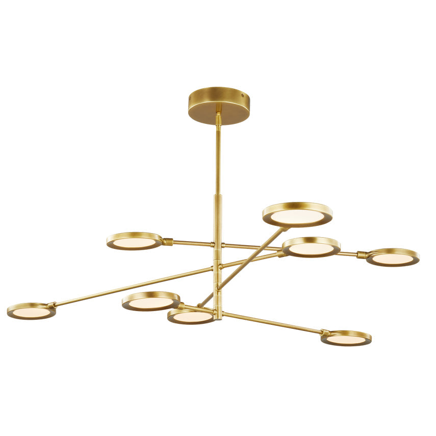 Spectica 8 Light Adjustable LED Linear Chandelier 700Lsspct by Visual & Comfort & Co