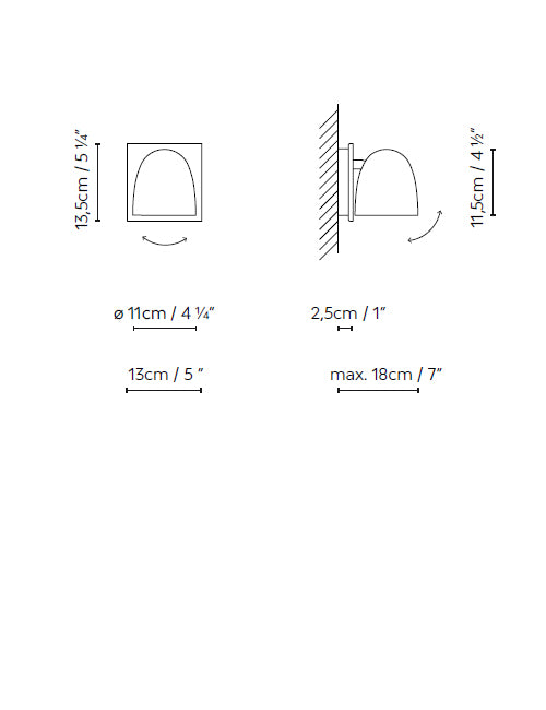 B.lux Speers W (1L) dimension drawing