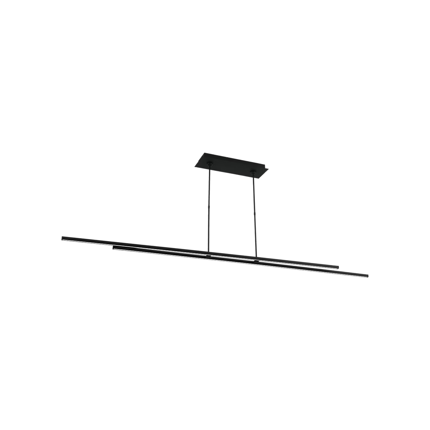 Minimalist black linear ceiling light fixture with 2700K warm light and sleek architectural design
