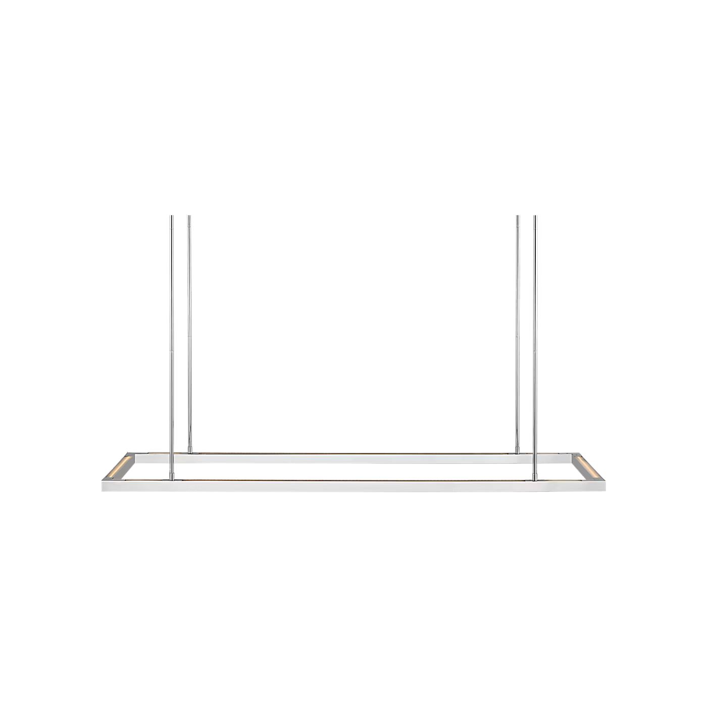 Stagger Halo 50 linear chandelier stainless steel finish ceiling lighting fixture
