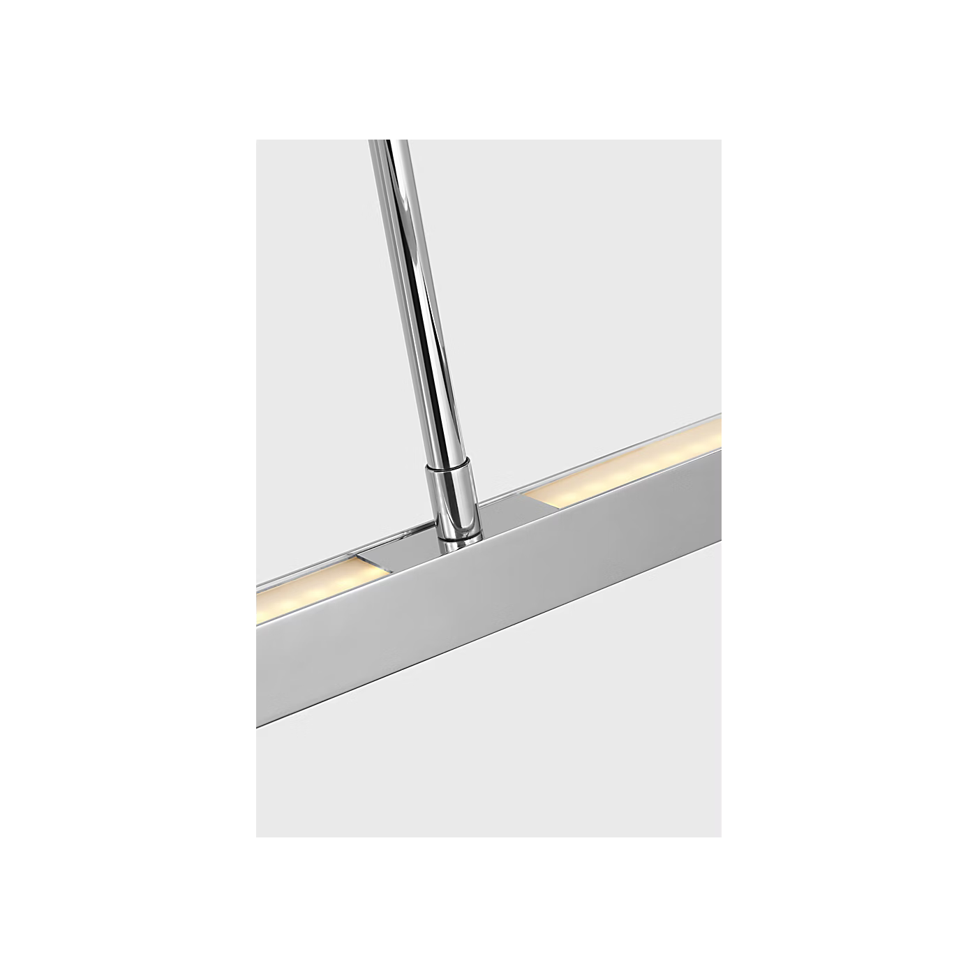modern stainless steel linear LED light fixture for kitchen and dining areas