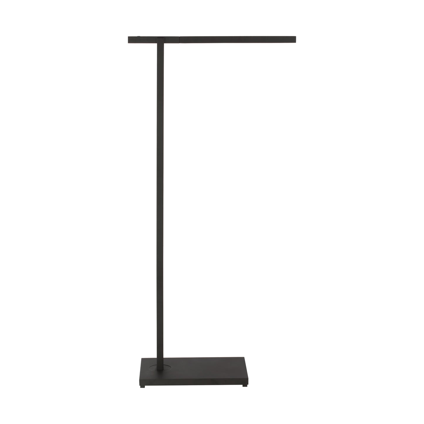 Modern architectural floor lamp in Nightshade Black with acrylic shade