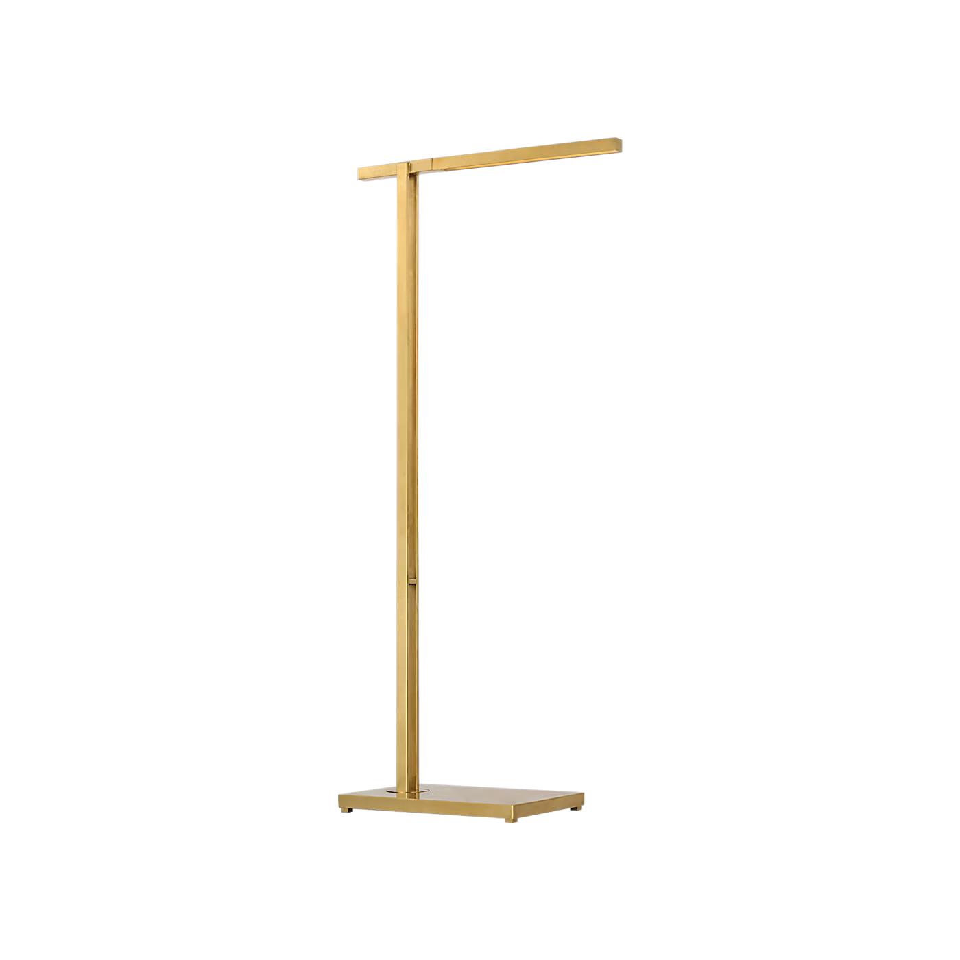 Designer floor lamp in antique brass finish for modern interiors