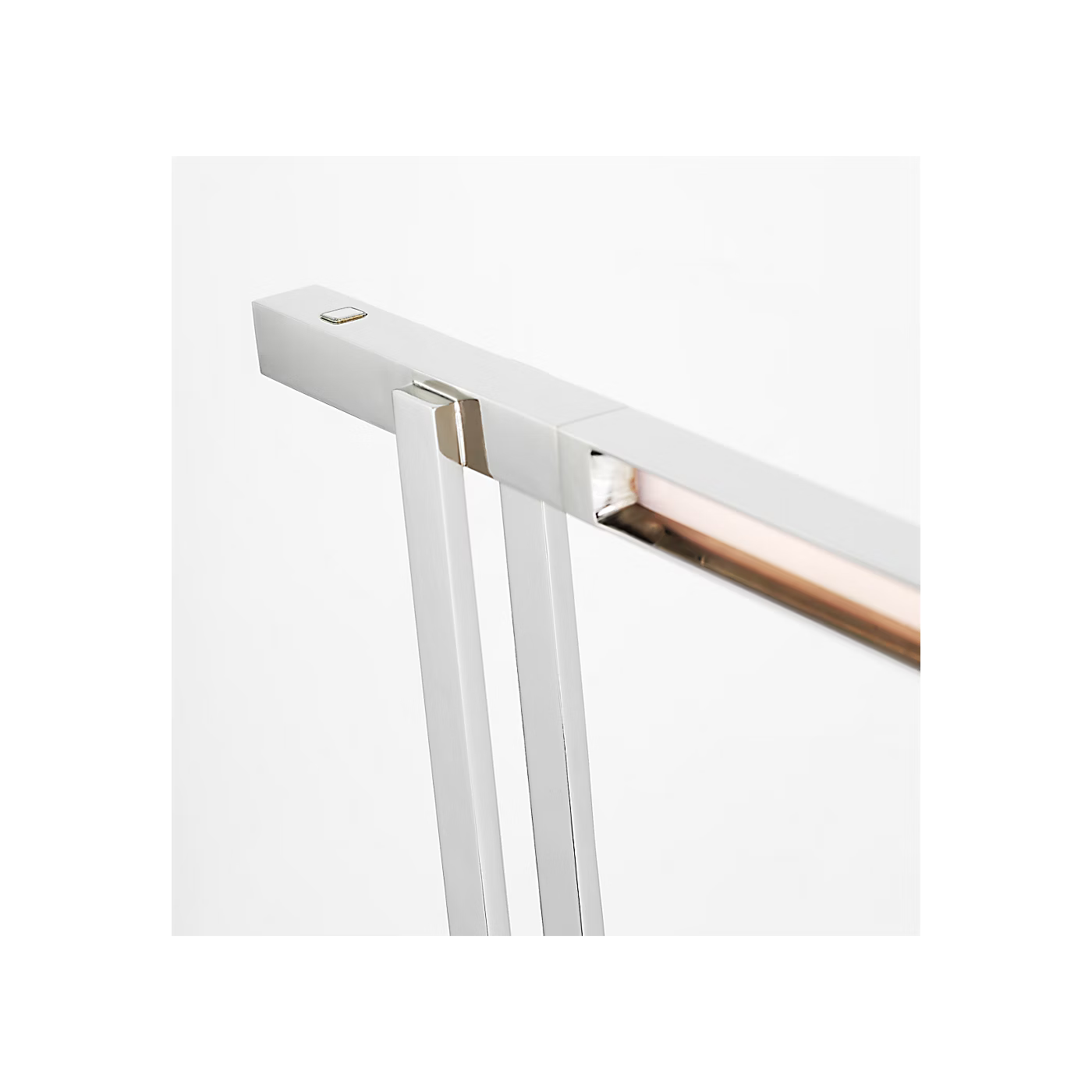 Visual Comfort Stagger table lamp in polished nickel sleek metal design