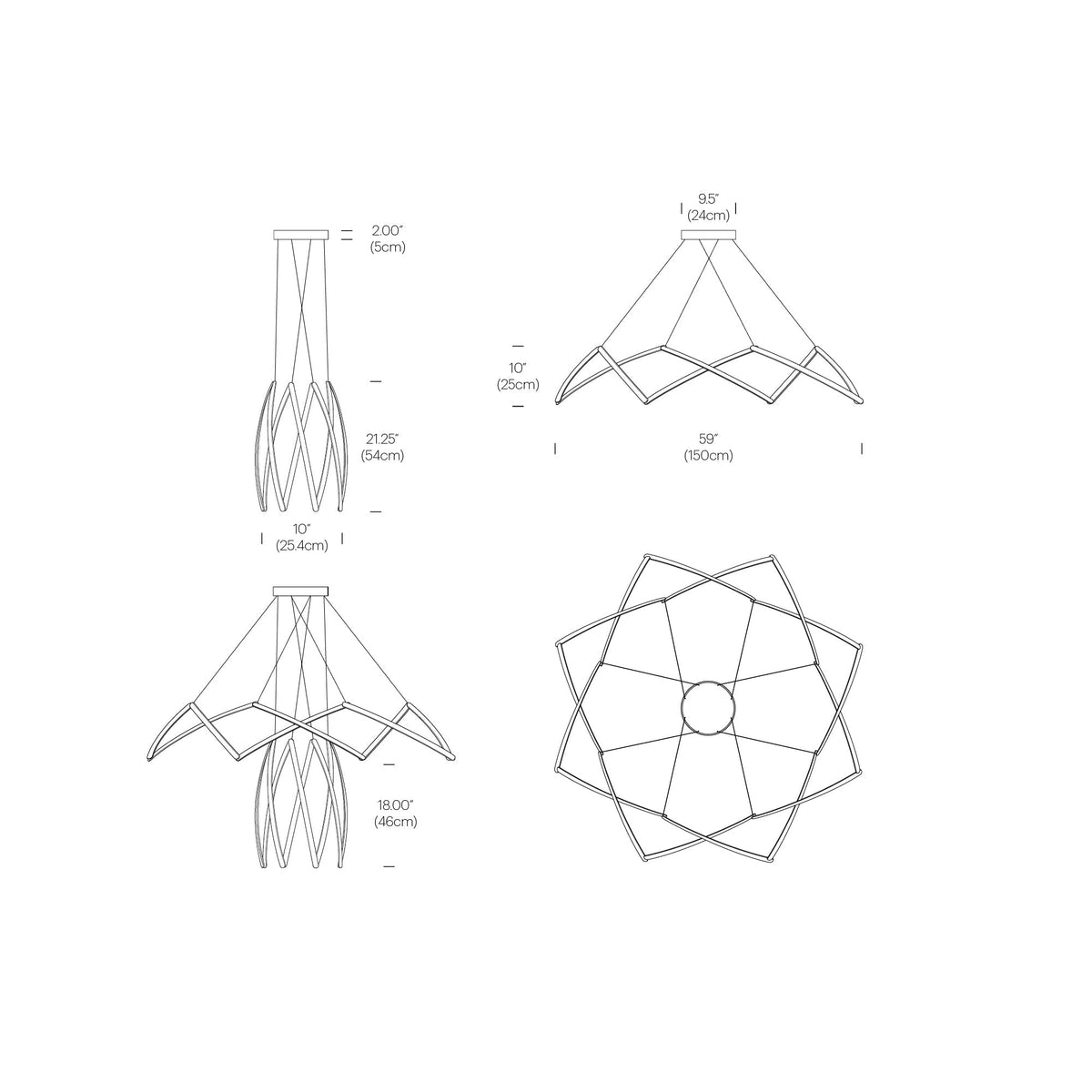 Pablo Designs Stella expandable LED pendant – view 8