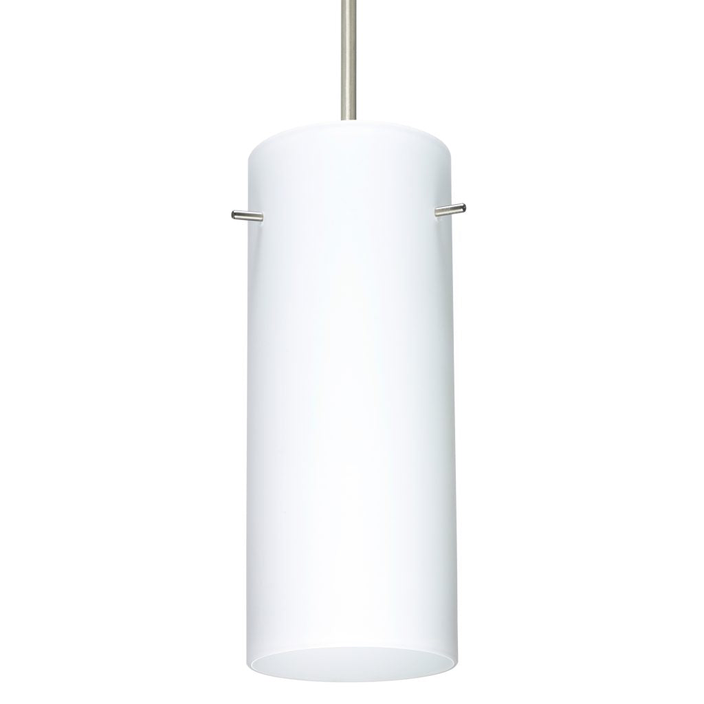 Besa Opal Matte glass shade with cylindrical design for contemporary kitchen, dining room, and hospitality lighting