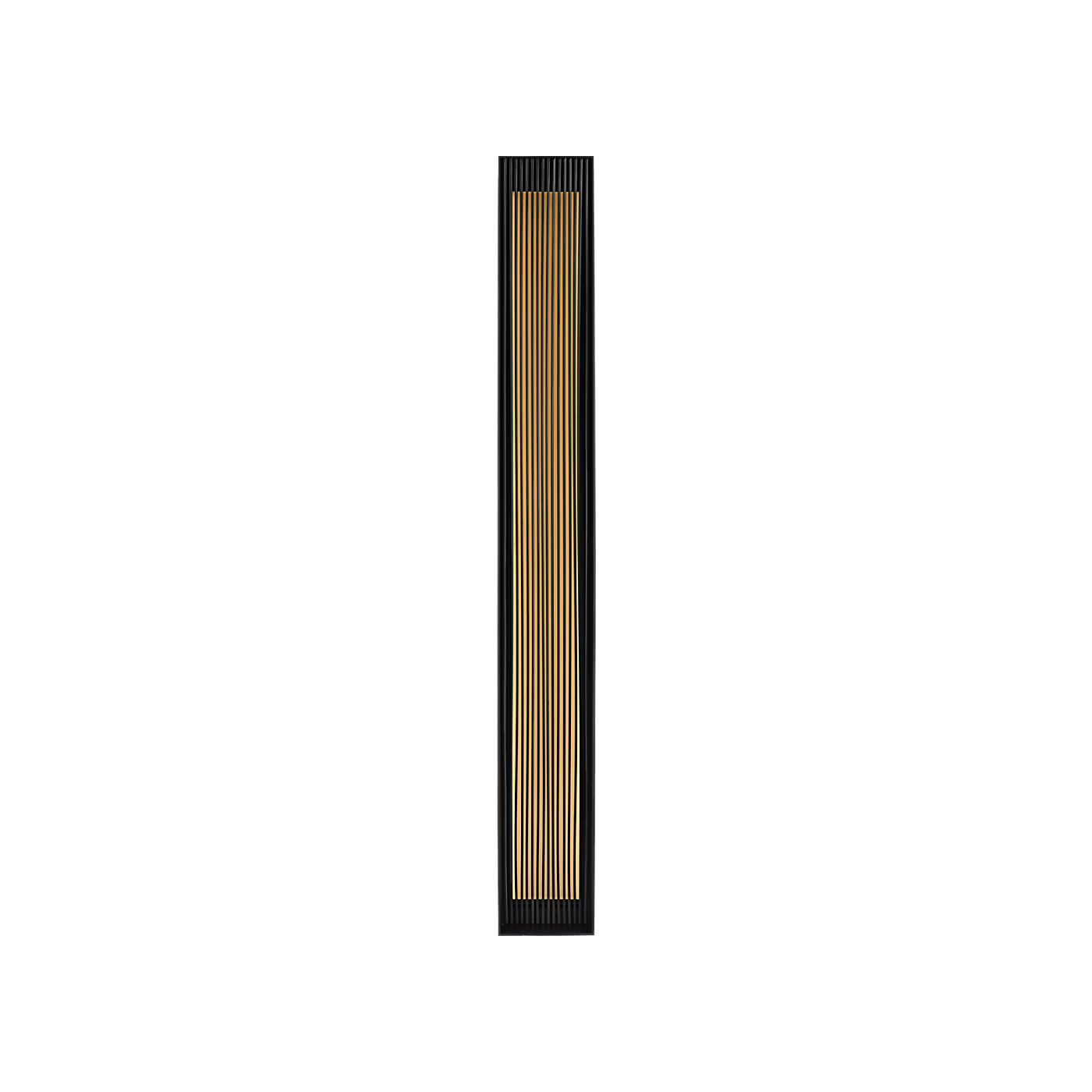 Outdoor wet-rated Strum 36 LED wall fixture mounted on porch wall at night