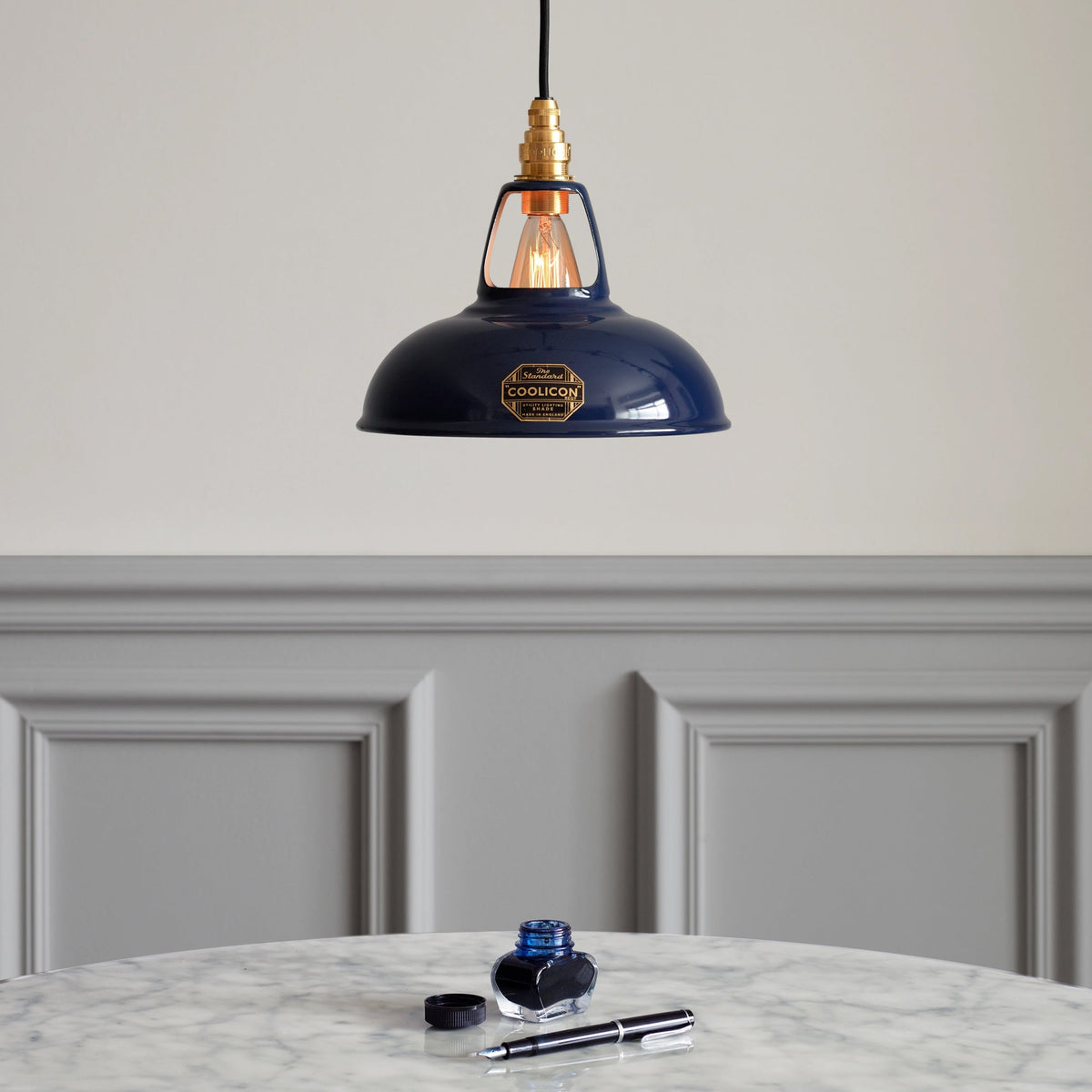 Coolicon Original Pendant light, royal blue vitreous enamel (photo 3)