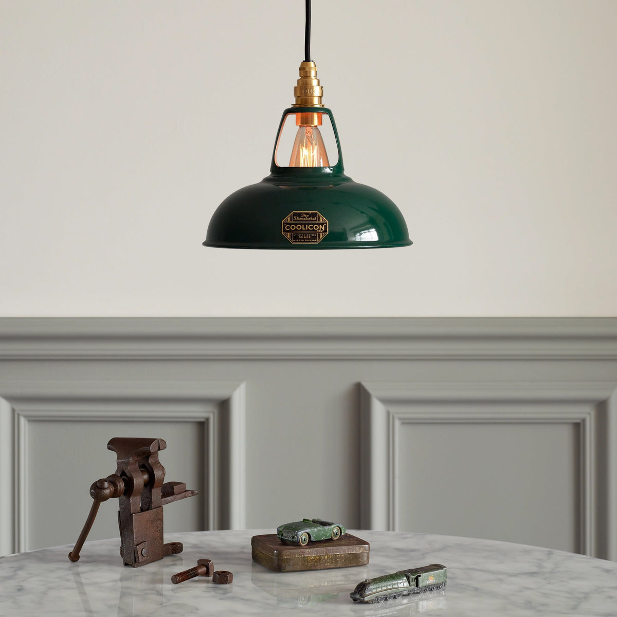 Coolicon Original Pendant light, original green vitreous enamel (photo 4)