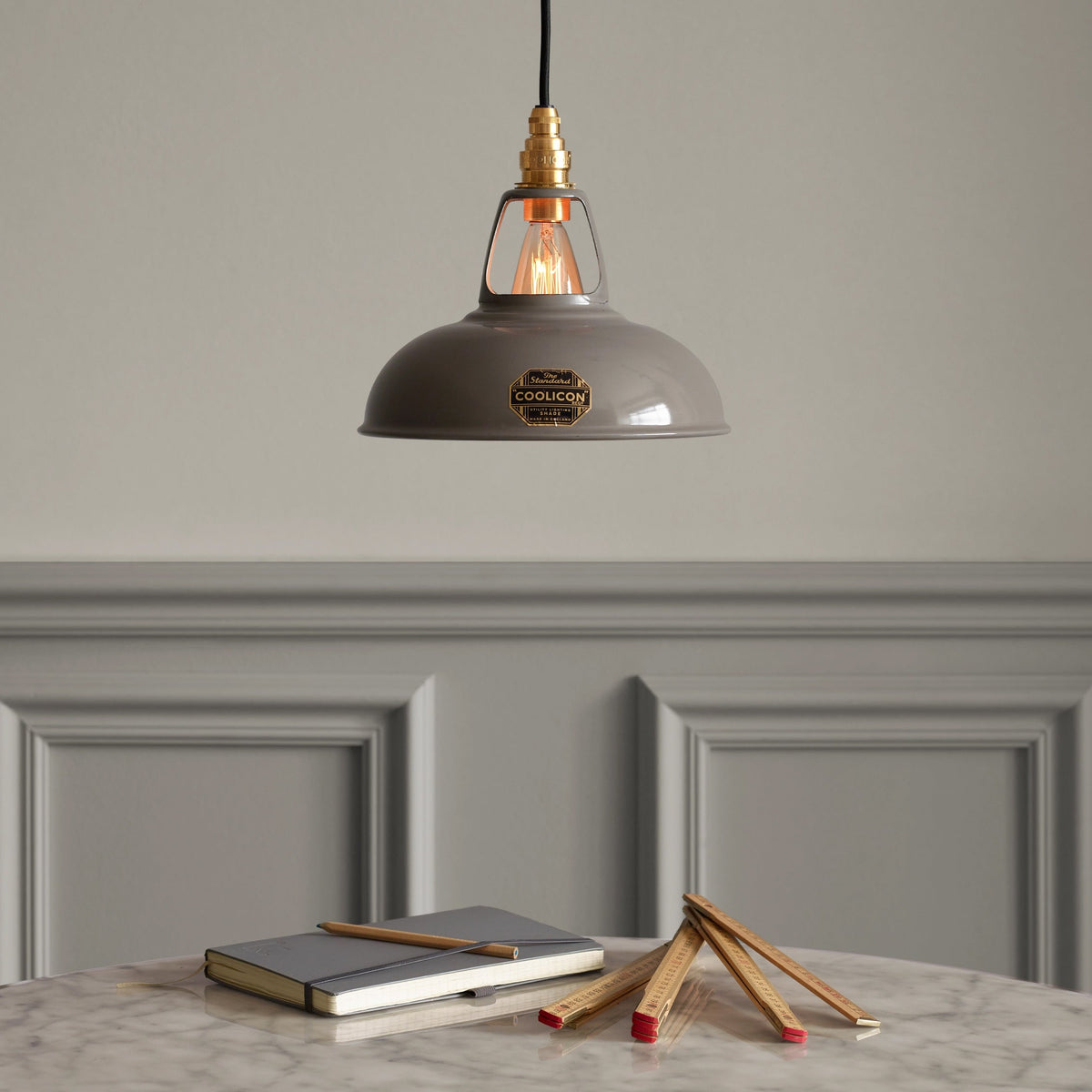 Coolicon Original Pendant light, original grey vitreous enamel (photo 5)
