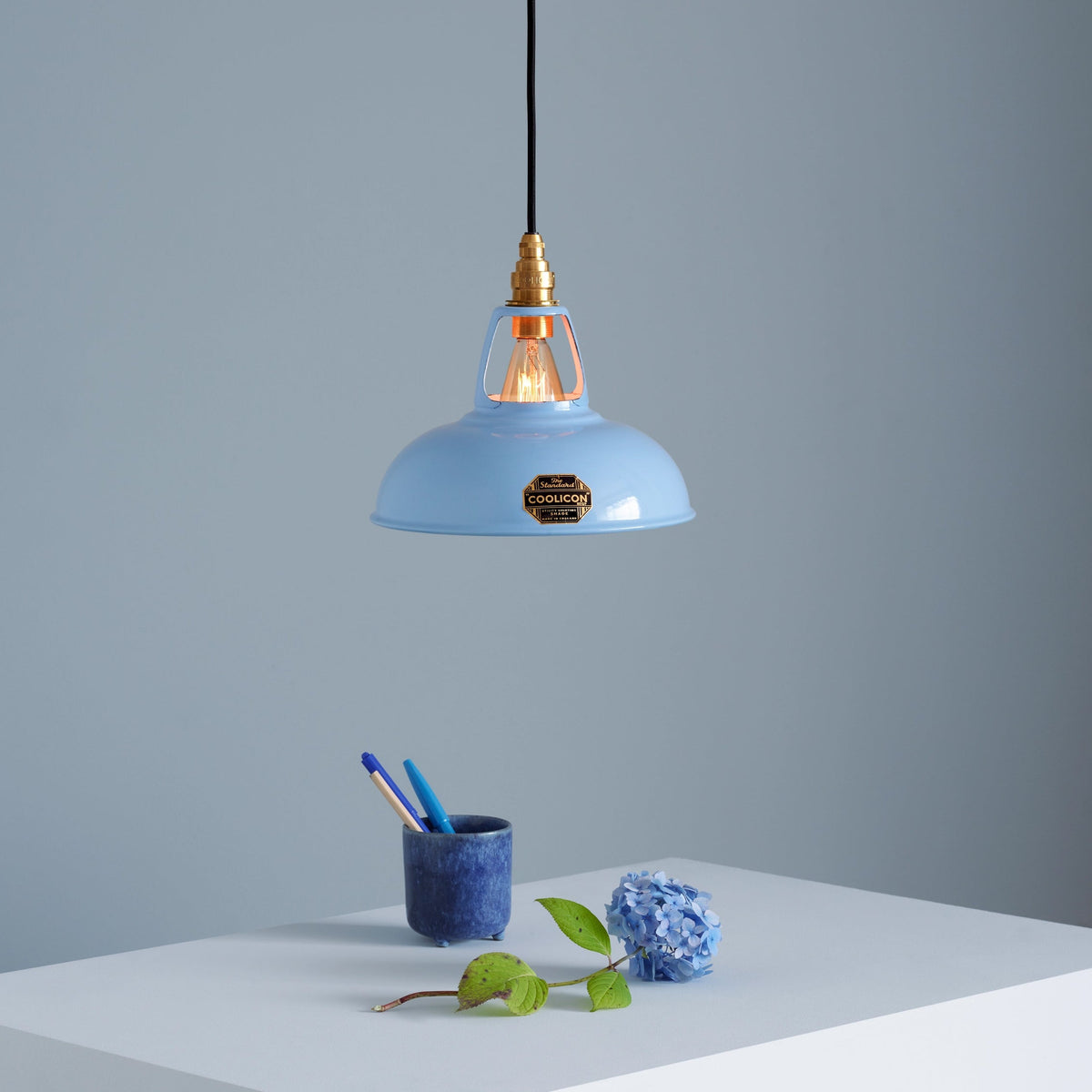 Coolicon Original Pendant light, sky blue vitreous enamel (photo 7)
