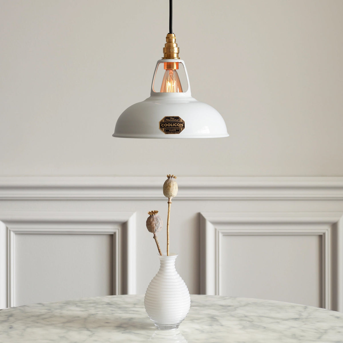 Coolicon Original Pendant light, original white vitreous enamel (photo 8)