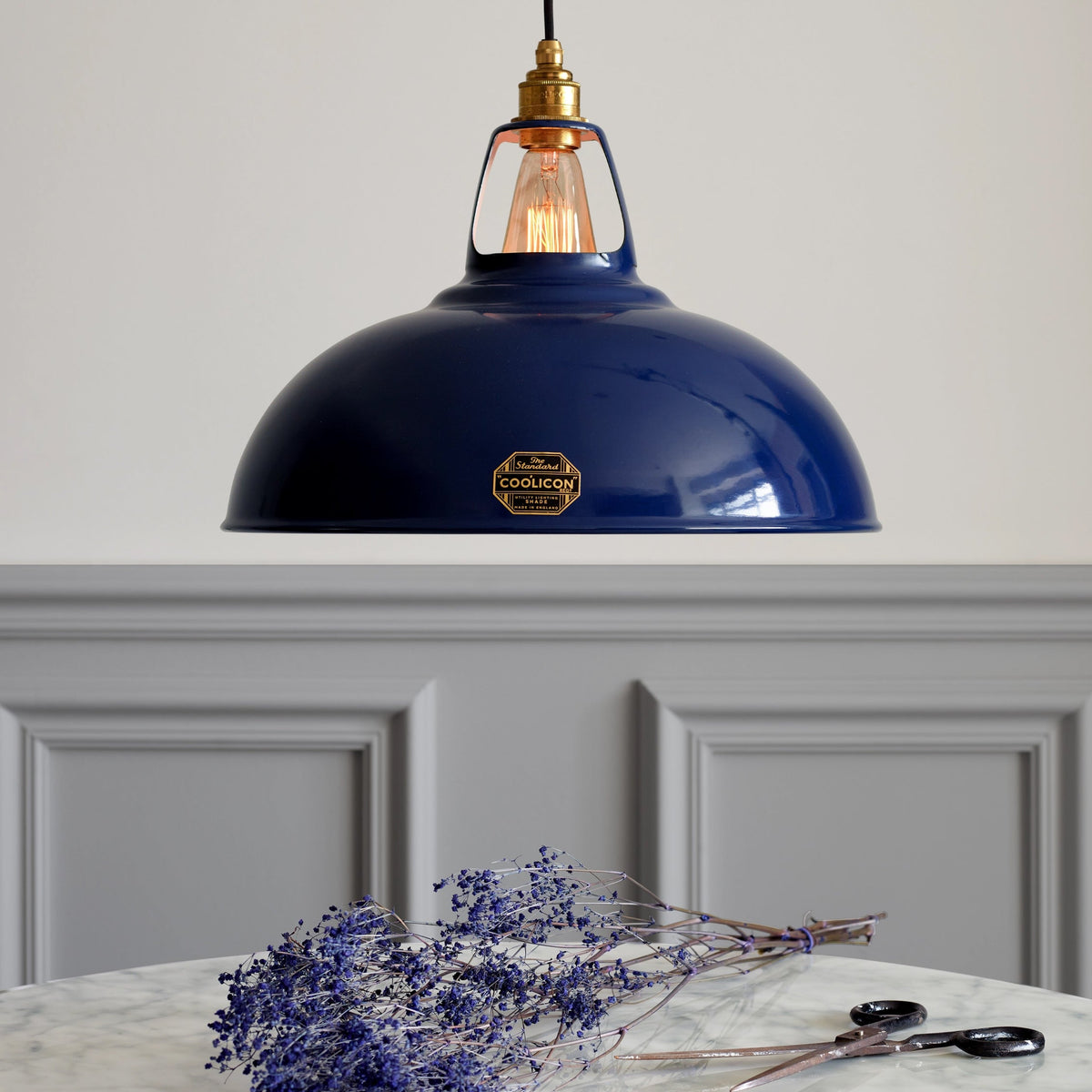 Coolicon Original Large Pendant light, royal blue vitreous enamel (photo 3)