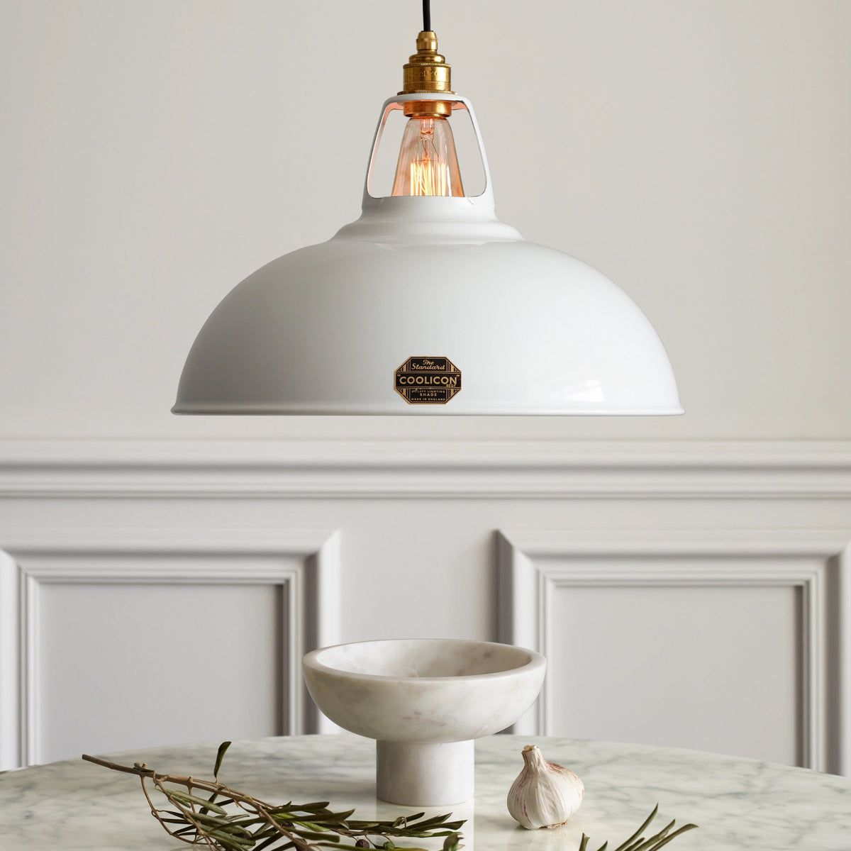 Coolicon Original Large Pendant light, original white vitreous enamel (photo 8)