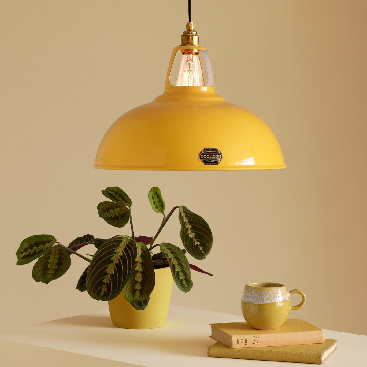 Coolicon Original Large Pendant light, deep yellow vitreous enamel (photo 9)