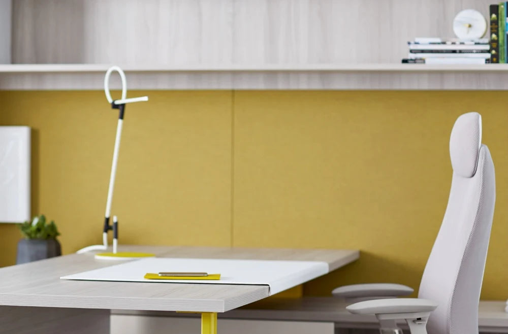 Superlight desk lamp at a workstation