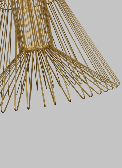 Visual Comfort Syrma Grande Led Pendant Light Satin Gold