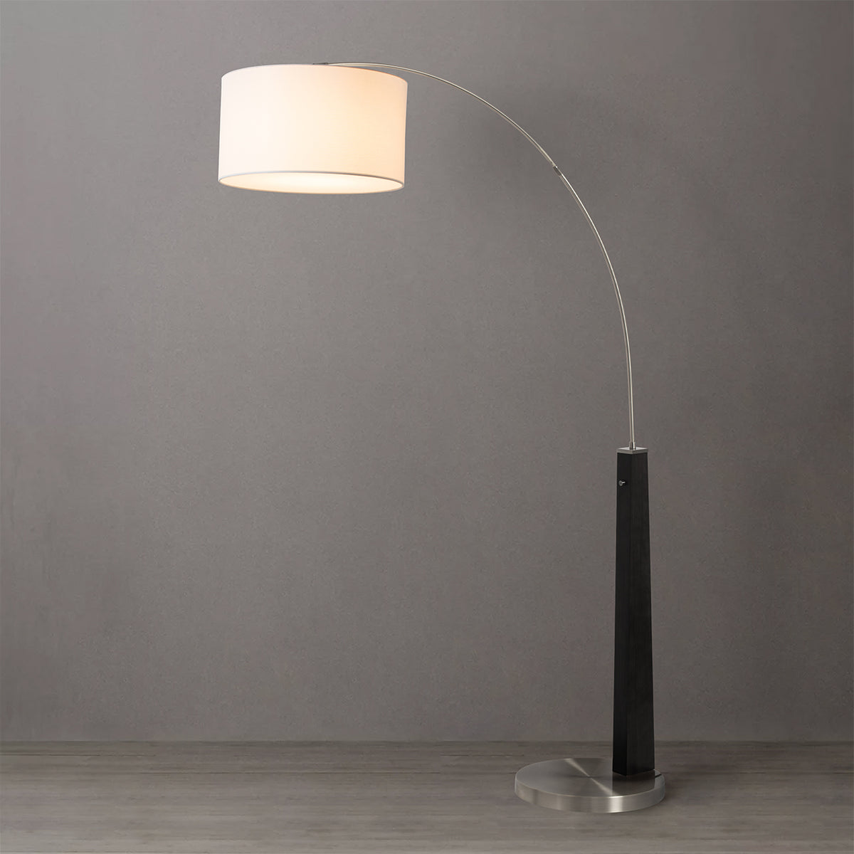 Taper 1 Light Arc Floor Lamp by Nova of California – view 5