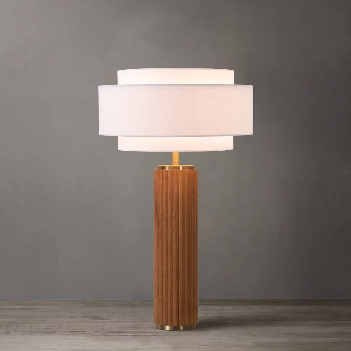 Tambo Table Lamp, Coronado Linen Shade by Nova of California – view 4