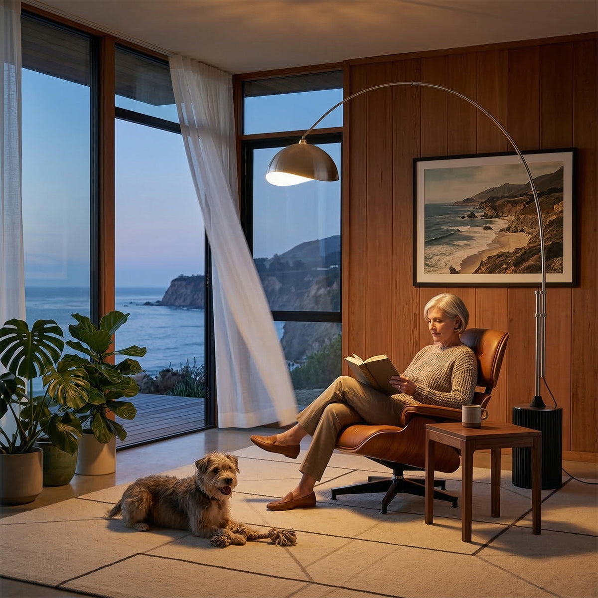 Tambo Luna Bella Adjustable 1-Light Arc Lamp by Nova of California – view 3