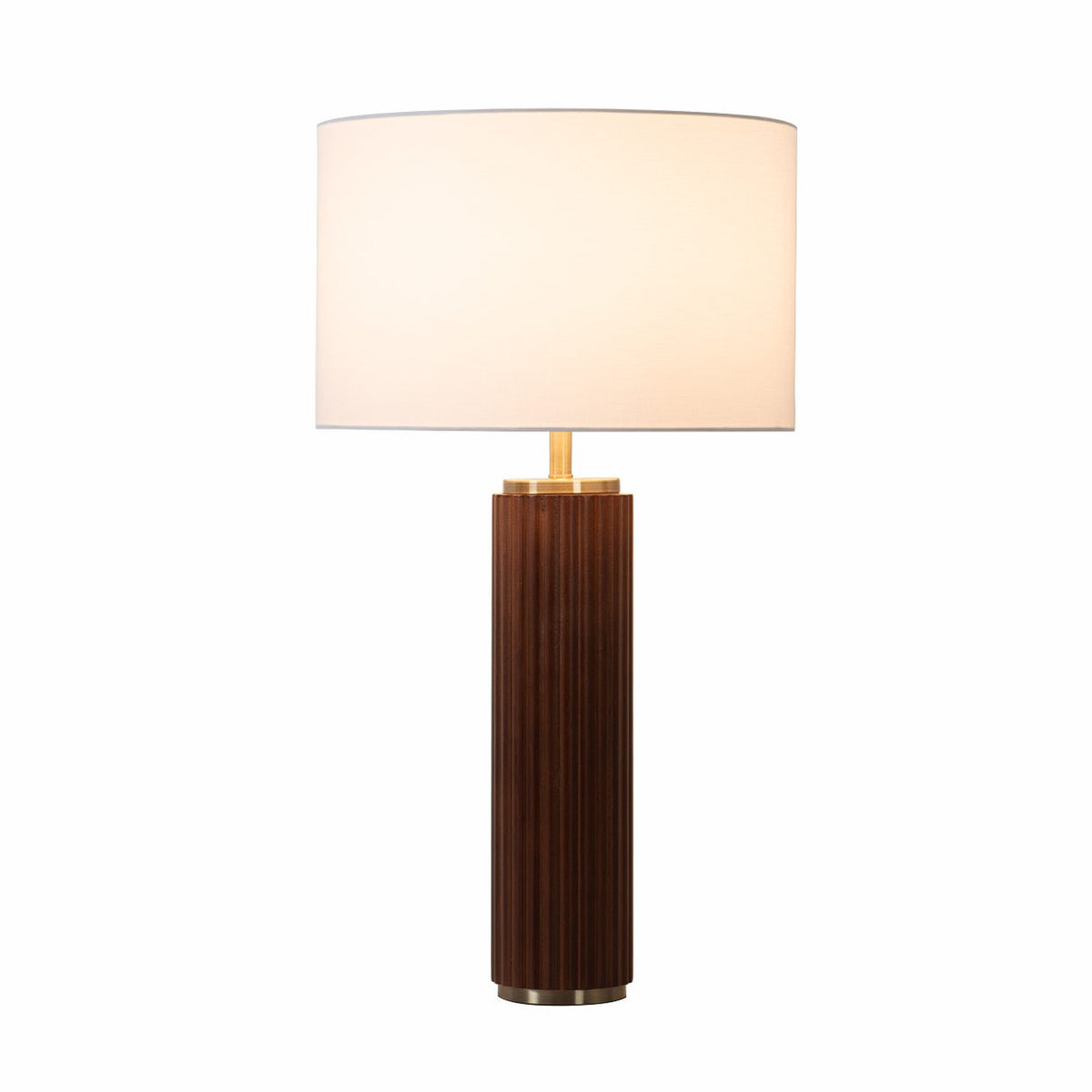 Tambo Table Lamp, Walnut and Brass by Nova of California, Dark Walnut – view 1