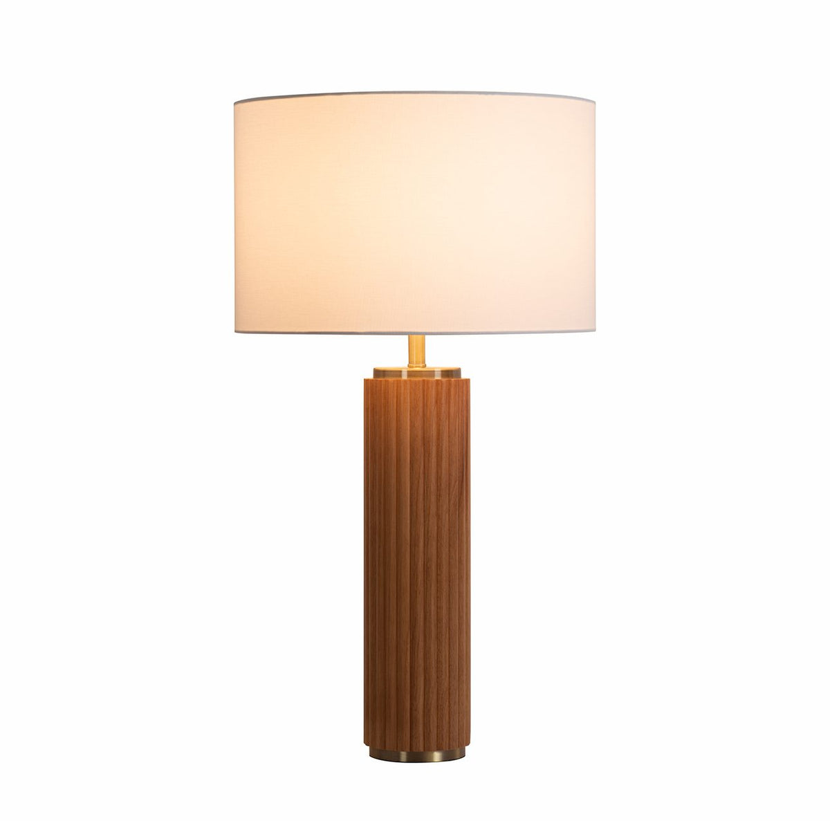 Tambo Table Lamp, Walnut and Brass by Nova of California, Natural Ash – view 11
