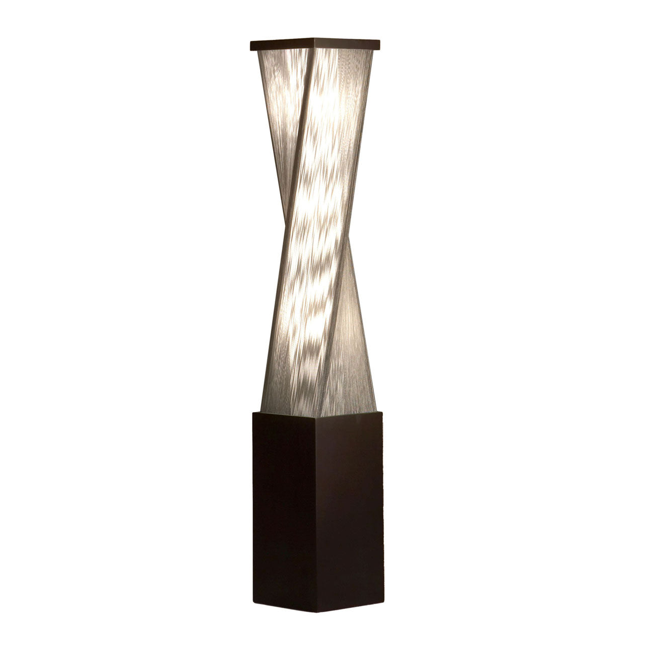 Torque Accent Floor Lamp 54 Tall Base Espresso Wood Silver Strings 11038 by Nova California