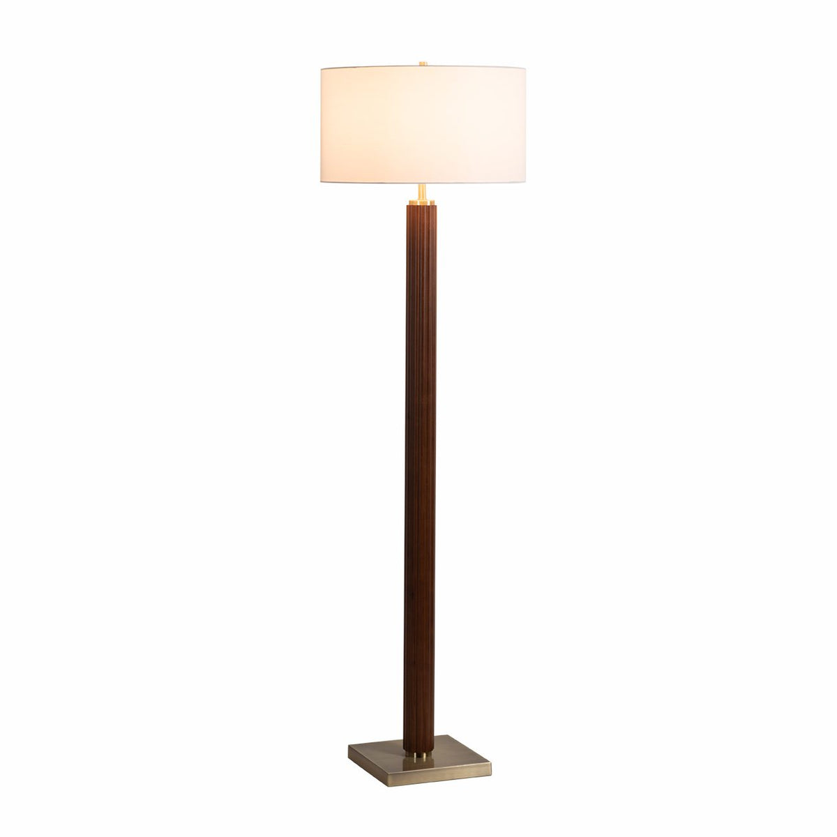 Tambo Floor Lamp, Walnut and Brass by Nova of California, Dark Walnut – view 1
