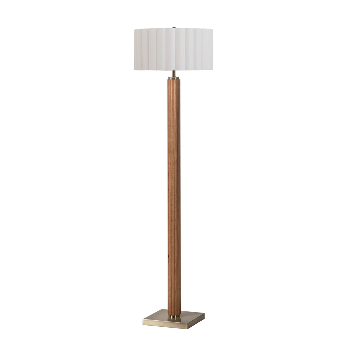 Tambo Floor Lamp, Scallop Shade by Nova of California, Natural Ash – view 5
