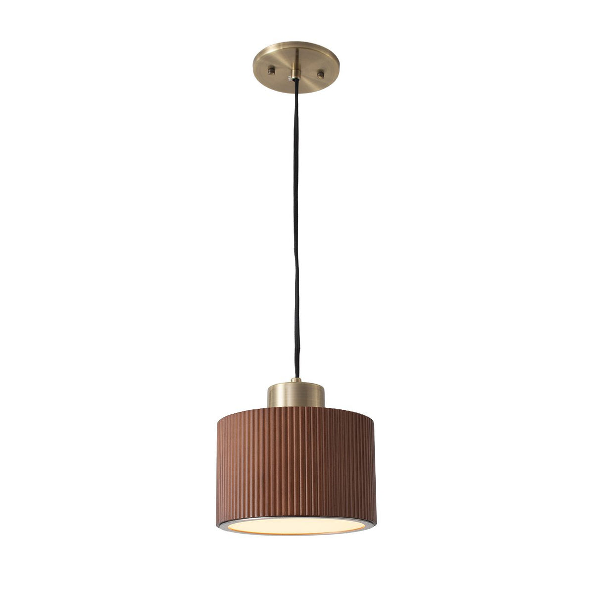 Tambo Pendant Light, 10" Diameter by Nova of California, Dark Walnut – view 2