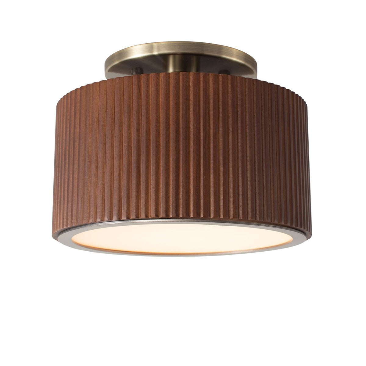 Tambo Semi-Flush Mount by Nova of California, Dark Walnut – view 2