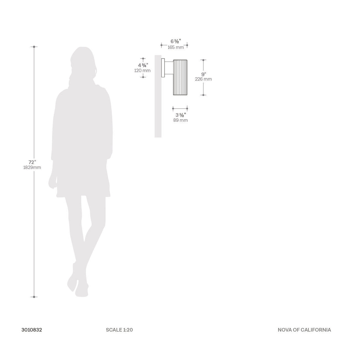 Tambo Wall Sconce by Nova of California – view 11