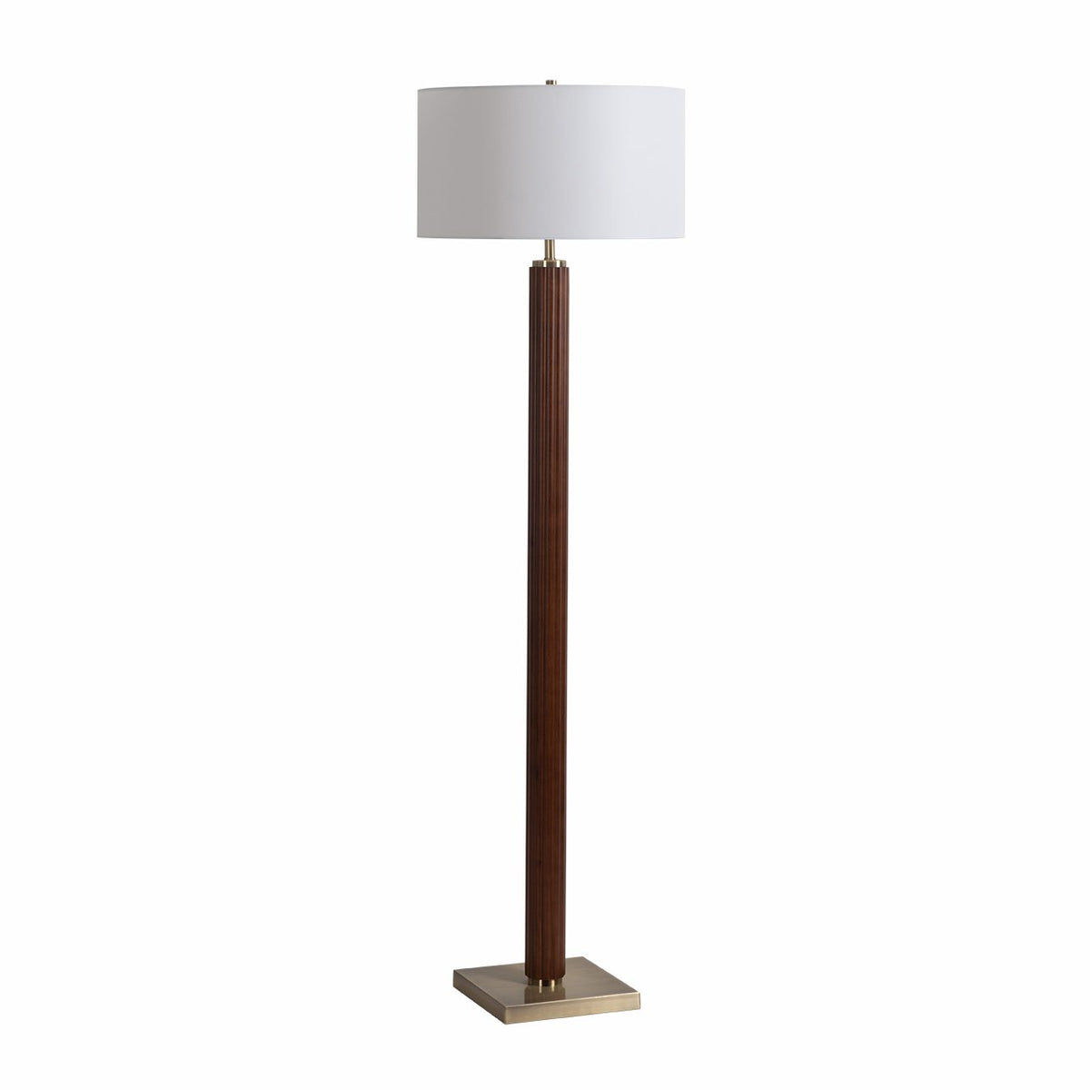 Tambo Floor Lamp, Walnut and Brass by Nova of California – view 8