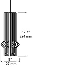 Visual Comfort Mini Syrma Pendant Light Matte Black