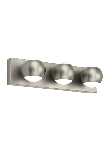 Visual Comfort Oko 3 Light Led Bath Light Satin Nickel