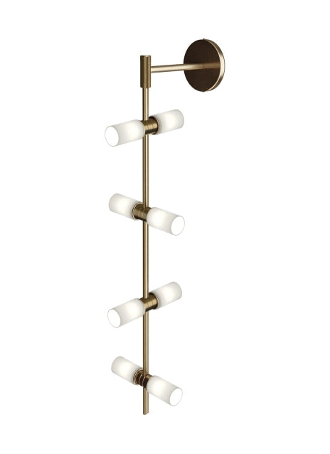 Modernrail Wall Sconce Glass Cylinders by Visual & Comfort & Co