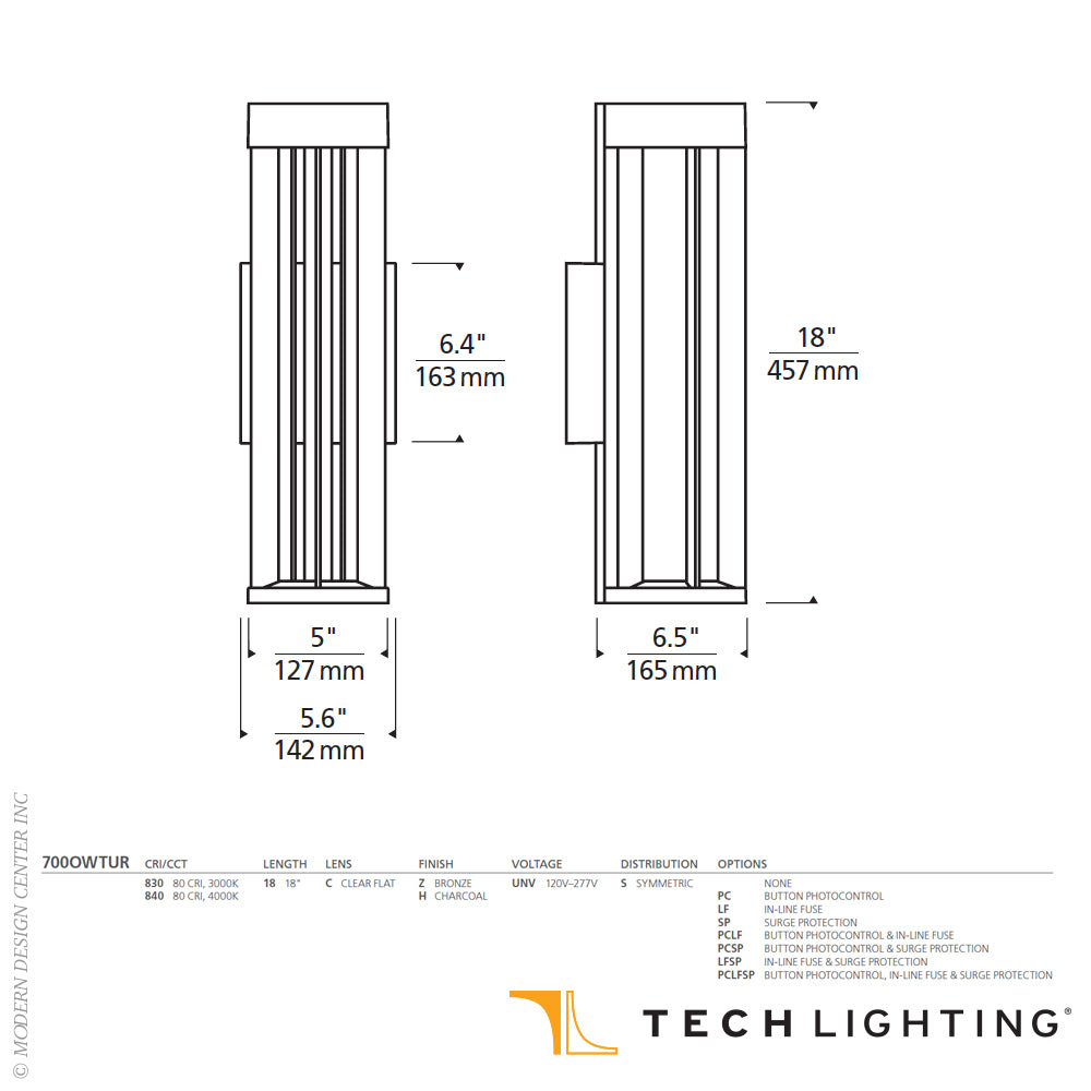 Visual Comfort Turbo Led Outdoor Wall Sconce Bronze