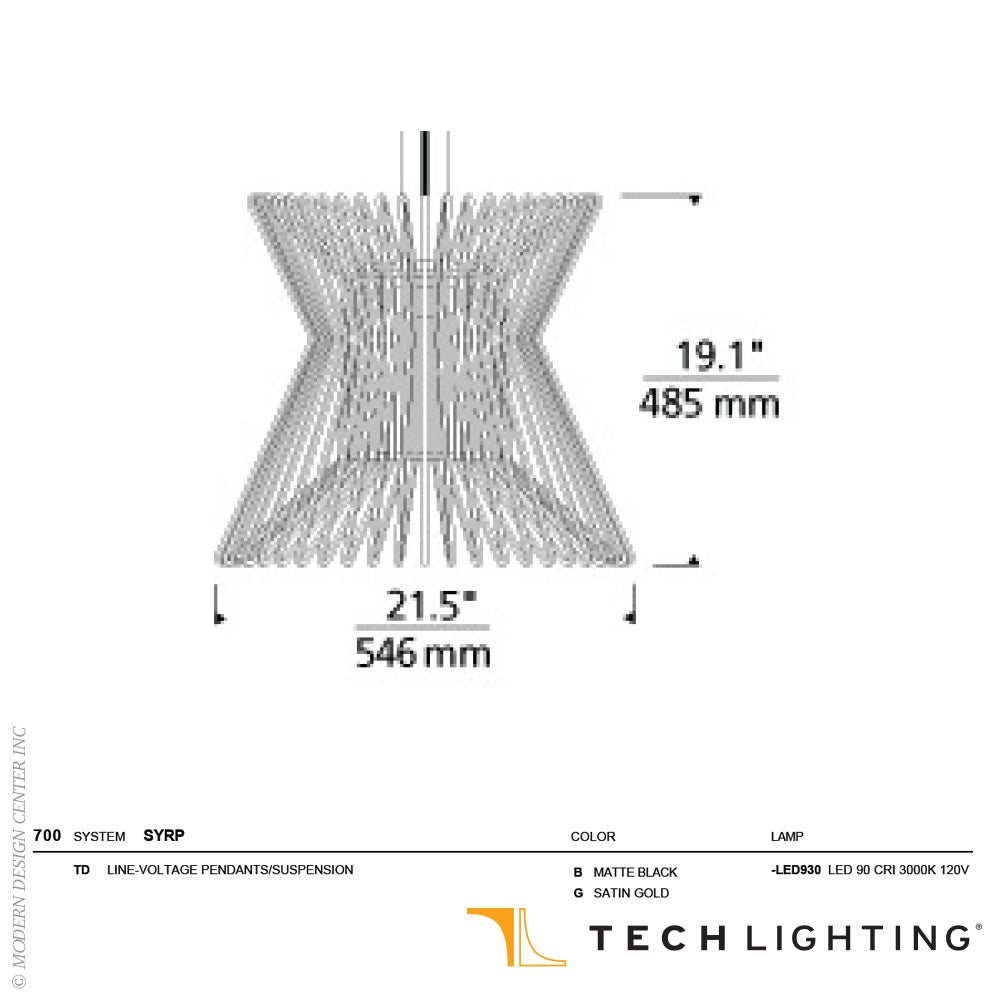 Syrma LED Pendant by Visual & Comfort & Co