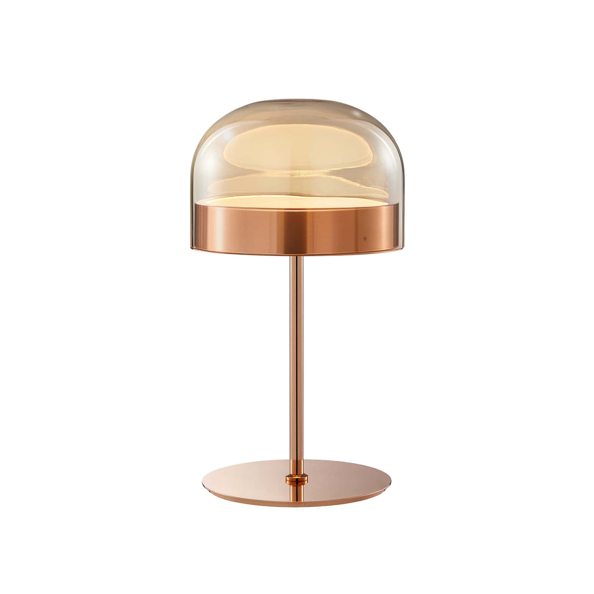 Iron and Champagne Glass Table Lamp Rose Gold by Finesse Decor TL-DS25-2CG
