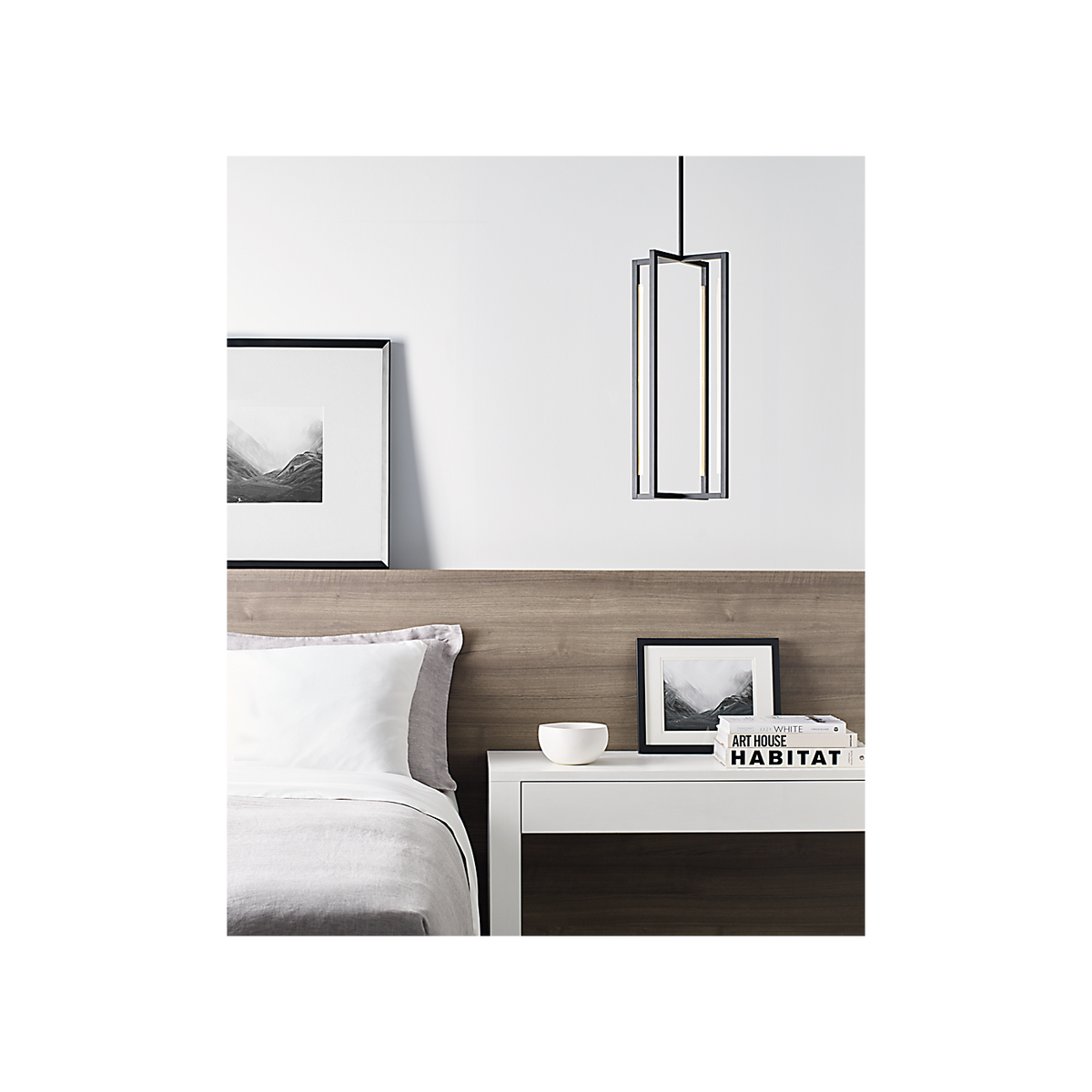 Kenway 25 Geometric Frame Pendant – in a room setting