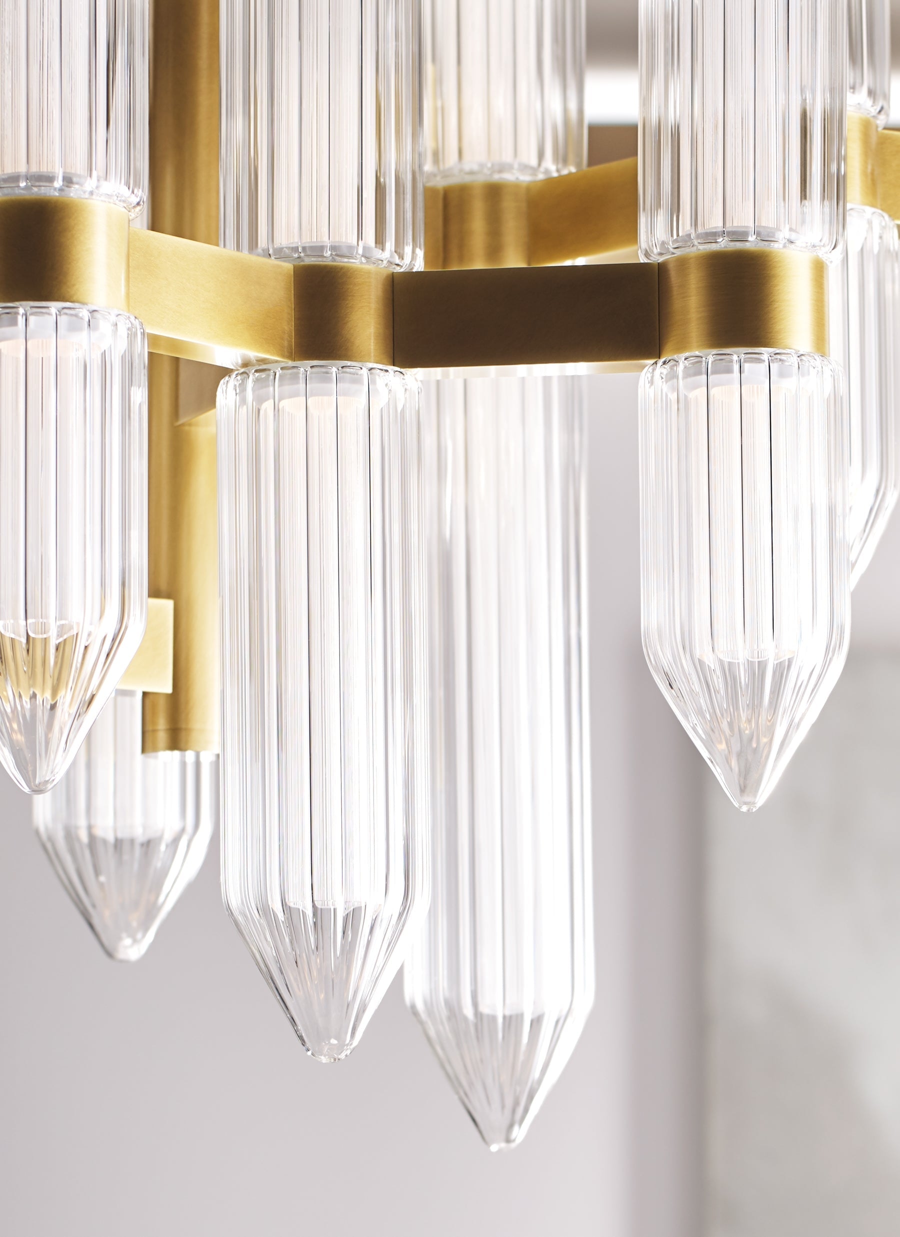 Langston Large LED Glass Chandelier by Visual & Comfort & Co