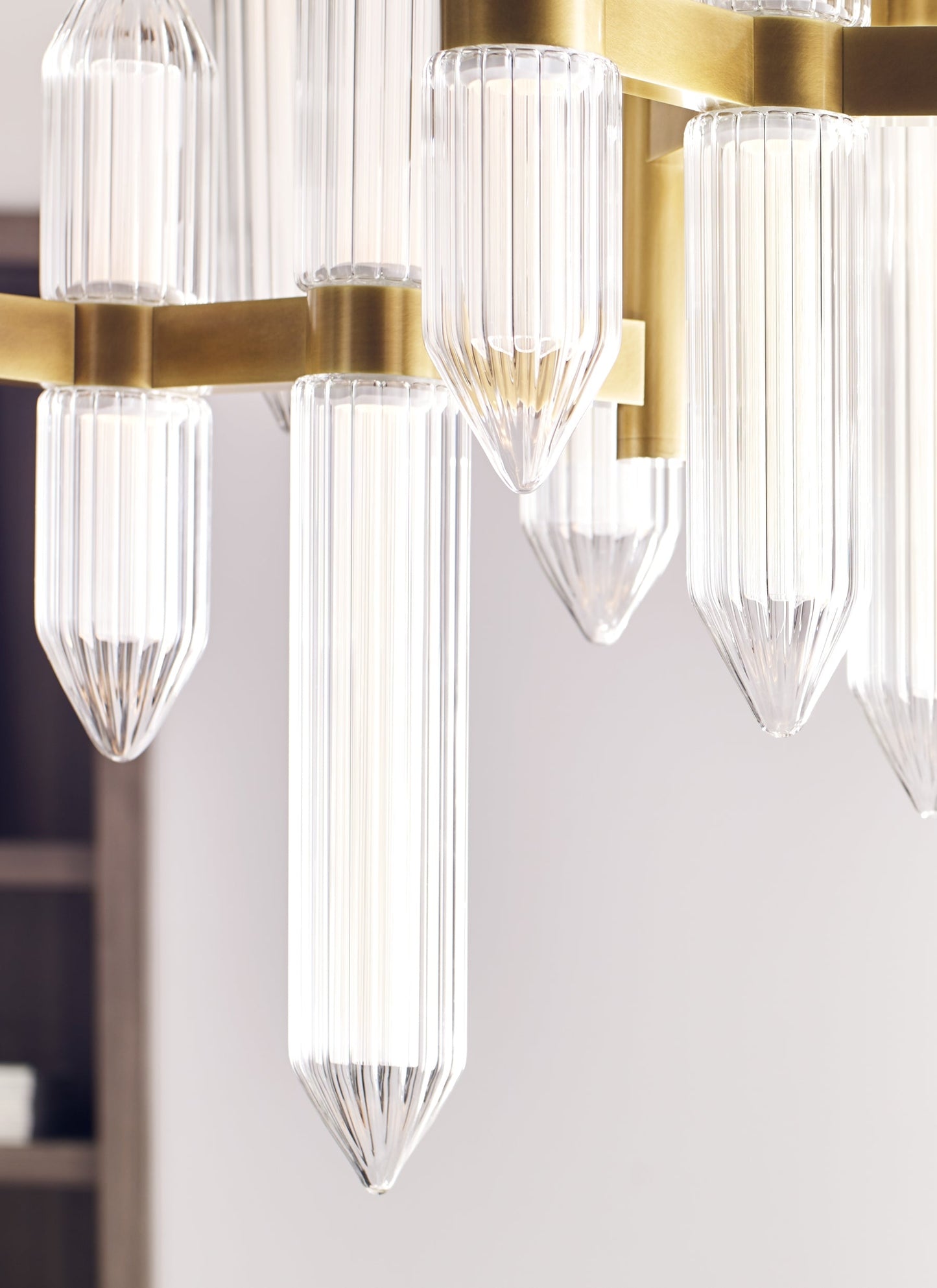 Langston Large LED Glass Chandelier by Visual & Comfort & Co