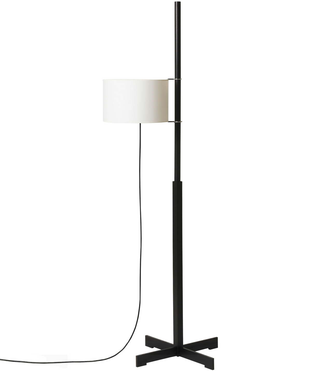 Modern black oak floor lamp with soft diffused light for luxury residential and hospitality interiors