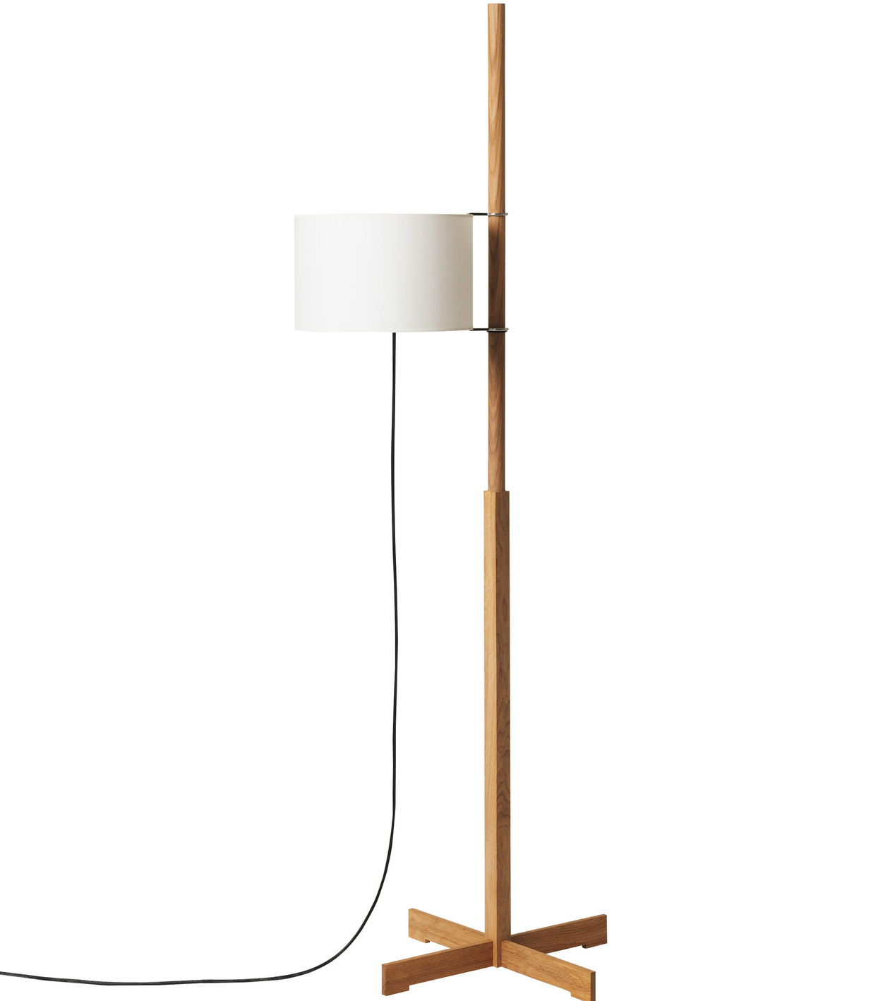 Modern natural wood floor lamp with soft diffused lighting for residential and hospitality interiors