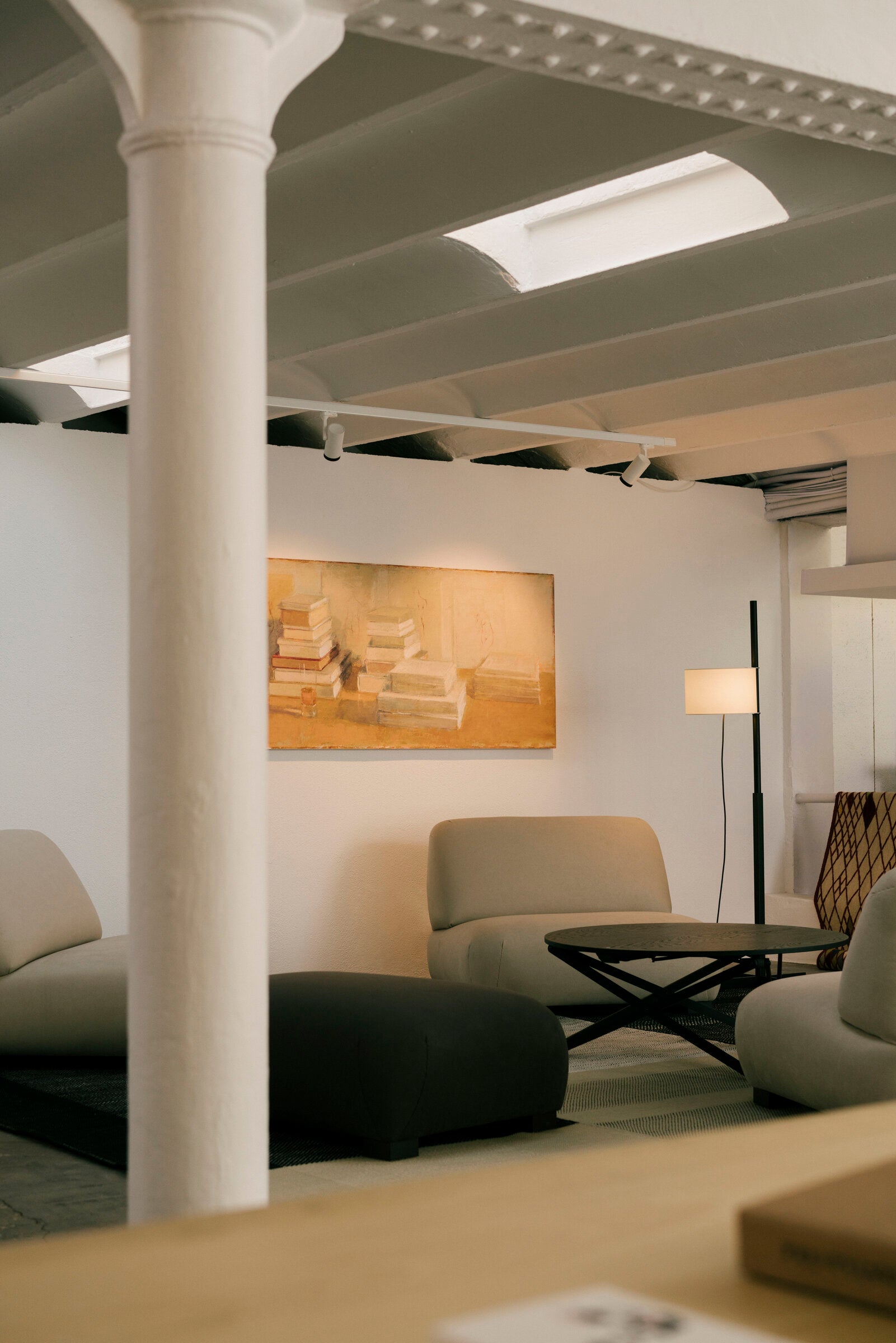 TMM ambient floor lamp with adjustable shade for bedrooms, lounges, and hospitality spaces