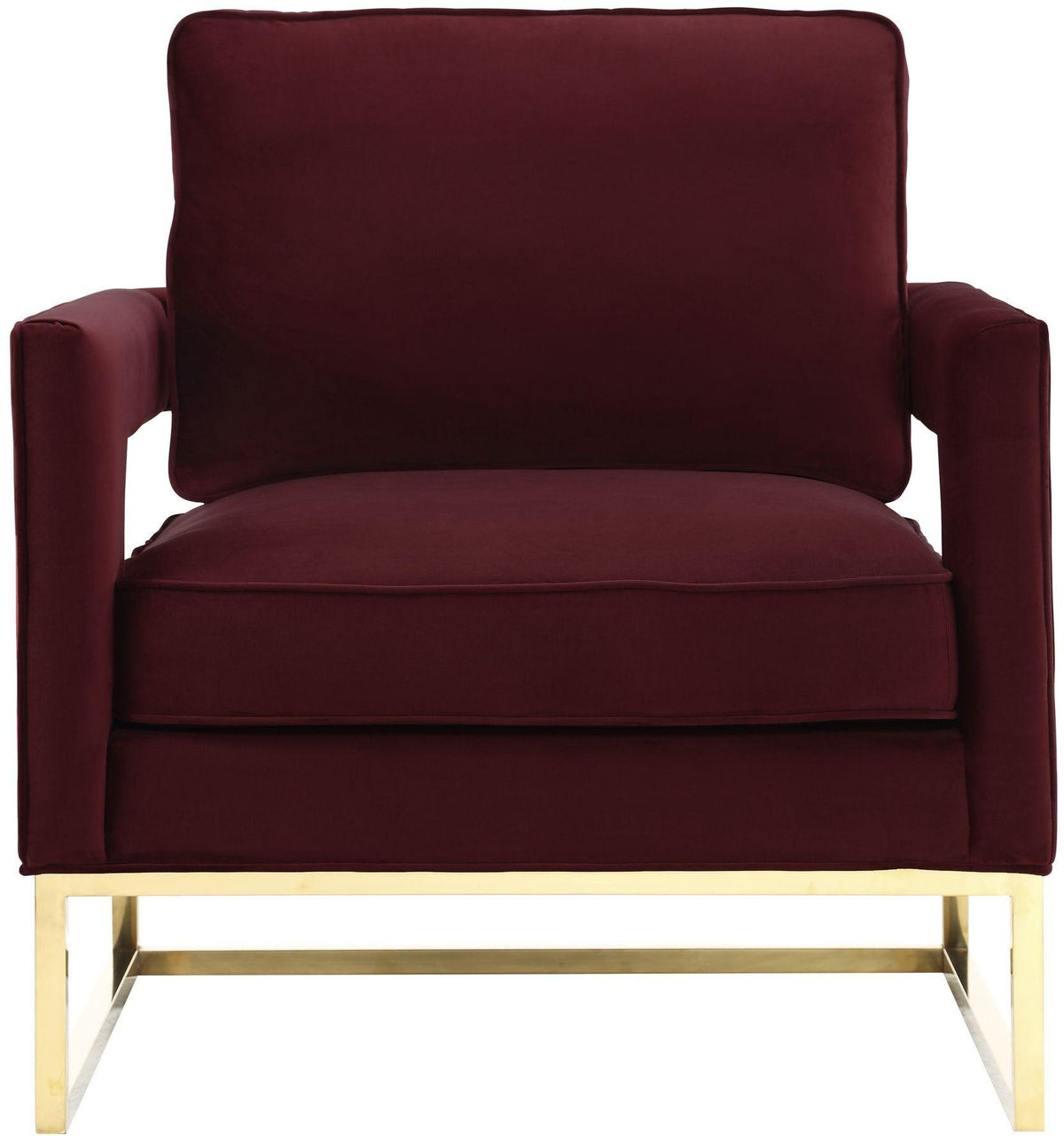 Avery Maroon Performance Velvet Accent Chair by TOV Furniture – photo 3 of 6