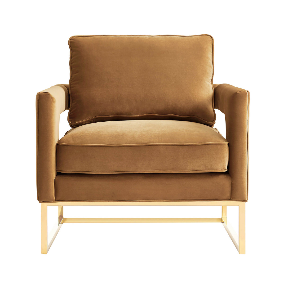 Avery Cognac Performance Velvet Accent Chair by TOV Furniture – photo 3 of 6