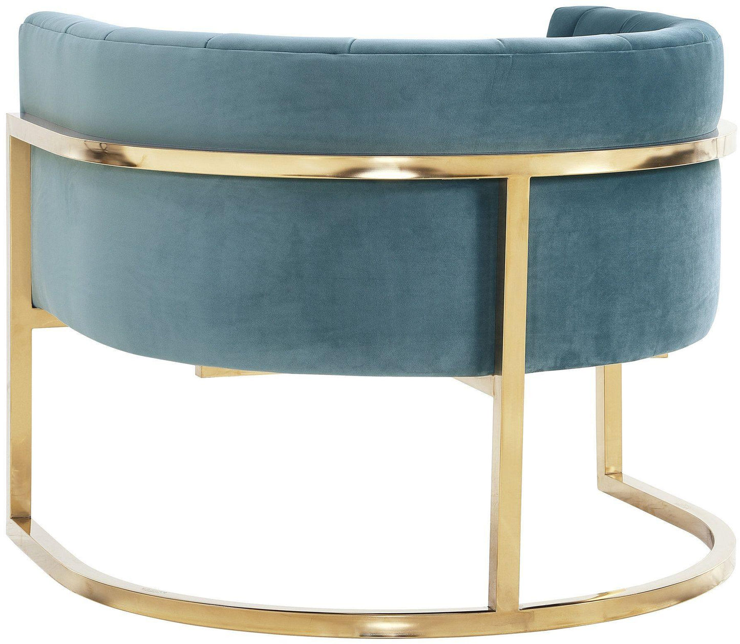 Magnolia Velvet Accent Chair With Gold Base by TOV S6158