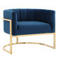 Magnolia Velvet Accent Chair With Gold Base by TOV A146